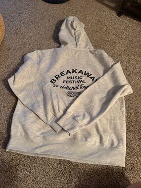 Breakaway Music Festival Men's Grey Hooded Sweatshirt size L